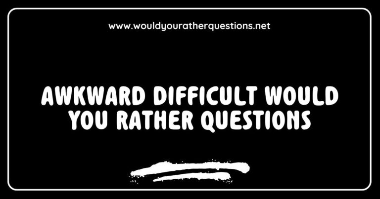Image depicting a group of friends laughing while discussing awkward difficult 'Would You Rather' questions, featuring scenarios like choosing between speaking in rhymes or only able to whisper. The scene captures the fun and tension of playing this popular party game, highlighting examples of challenging choices that spark conversation and laughter.
