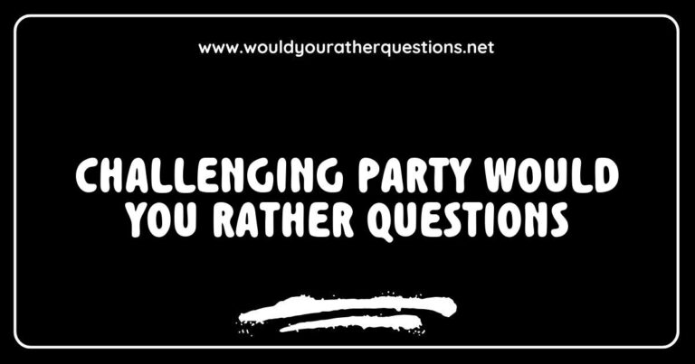 Alt text: A group of friends engaging in a fun game of challenging 'Would You Rather' questions, featuring thought-provoking scenarios like 'Would you rather always have to sing instead of speak or dance instead of walk?' and 'Would you rather live without music or without movies?' This image captures the