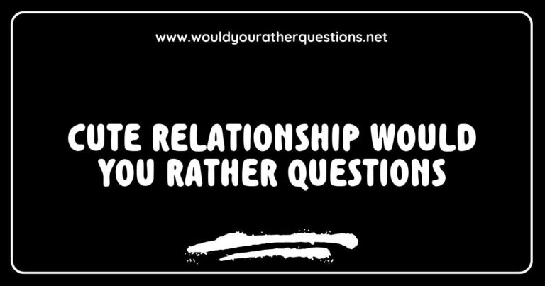 Couple laughing and enjoying a fun game of 'Would You Rather' with cute relationship-themed questions like 'Would you rather go on a romantic picnic or a cozy movie night?' and 'Would you rather travel together to a dream destination or stay in for a candlelit dinner?' This image captures the
