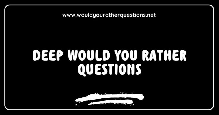 Engaging image featuring a group of friends discussing deep 'Would You Rather' questions, such as 'Would you rather have the ability to read minds or see the future?' and 'Would you rather sacrifice your happiness for others or keep it for yourself?' This visual captures the essence of thought-provoking conversation
