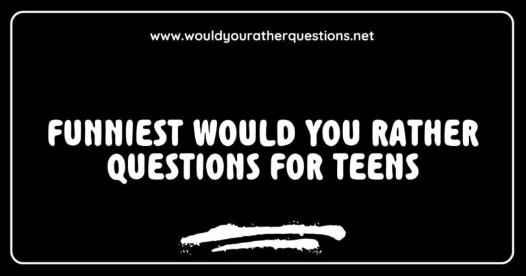 Alt text: A group of laughing teens sitting in a circle, enjoying a fun game of 'Would You Rather'. The image showcases a colorful notepad filled with the funniest 'Would You Rather' questions for teens, such as 'Would you rather have the ability to fly or be invisible?' and