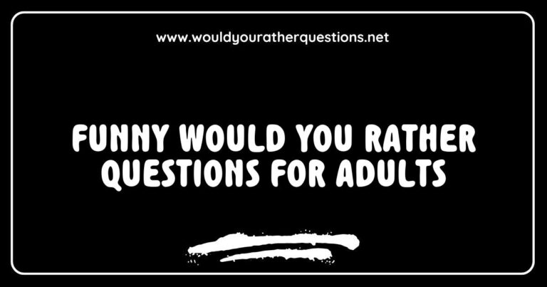 Two friends laughing while discussing funny 'Would You Rather' questions for adults, such as 'Would you rather always have to sing instead of speak or dance everywhere you go?' and 'Would you rather fight one horse-sized duck or a hundred duck-sized horses?' This image captures the fun and engaging nature