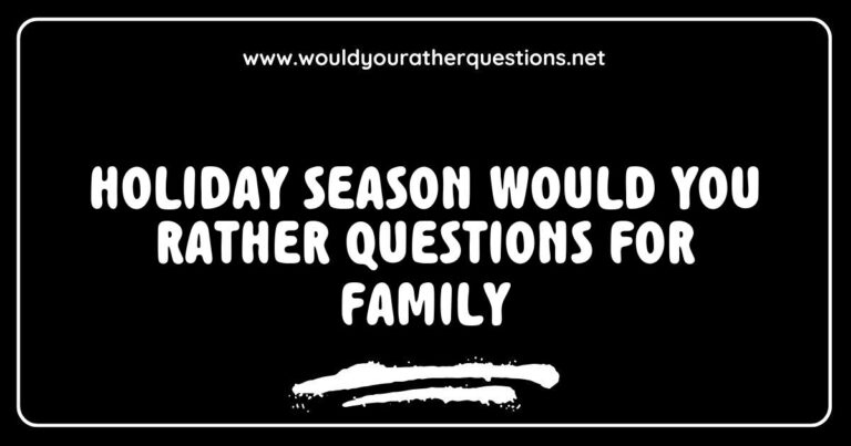 Family gathered around the fireplace during the holiday season, enjoying a fun game of 'Would You Rather' with festive questions like 'Would you rather have a snowball fight or build a snowman?' and 'Would you rather eat gingerbread cookies or candy canes?' This image captures the essence of