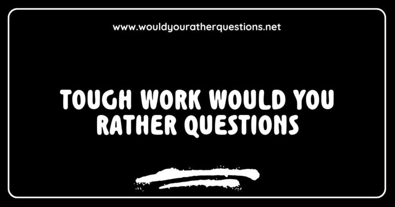 Engaging image featuring a group of friends playing a game of Tough Would You Rather questions, showcasing thought-provoking scenarios like 'Would you rather have the ability to fly or be invisible?' and 'Would you rather give up social media or eat the same dinner for a month?' The scene captures laughter and