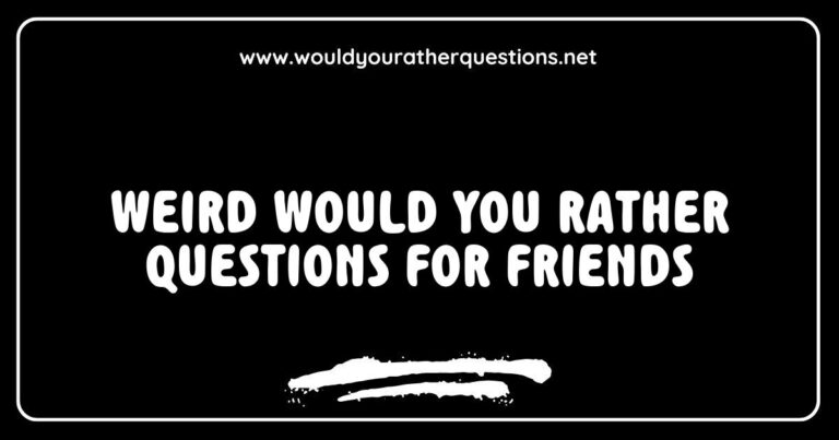Group of friends laughing while discussing weird 'Would You Rather' questions, such as 'Would you rather have to always sing instead of speak or dance everywhere you go?' and 'Would you rather fight one horse-sized duck or a hundred duck-sized horses?' The image captures the fun and creativity of playing