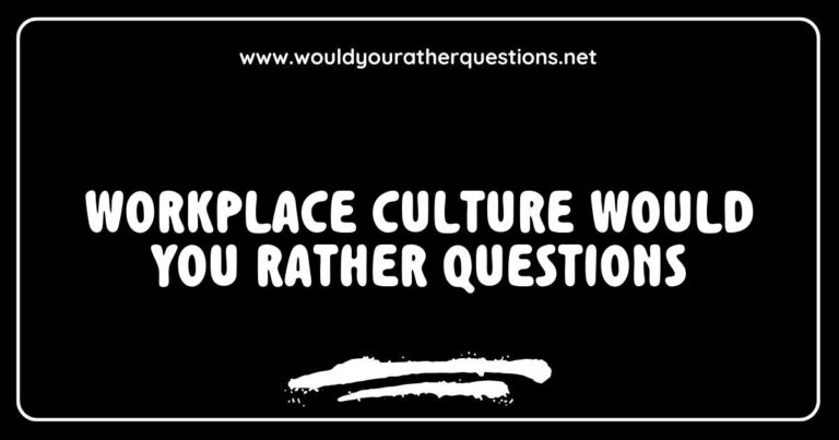 Engaging workplace culture with 'Would You Rather' questions like 'Would you rather have unlimited vacation days or a four-day work week?' and 'Would you rather work from home or in a vibrant office environment?' This image showcases a diverse team brainstorming fun icebreaker questions to enhance team dynamics and foster