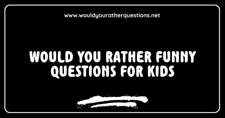 Alt text: A colorful illustration featuring kids laughing and discussing 'Would You Rather' funny questions for kids, such as 'Would you rather have spaghetti for hair or broccoli for fingers?' This image captures the joy of playful decision-making and imaginative scenarios, perfect for engaging conversations and family game nights.
