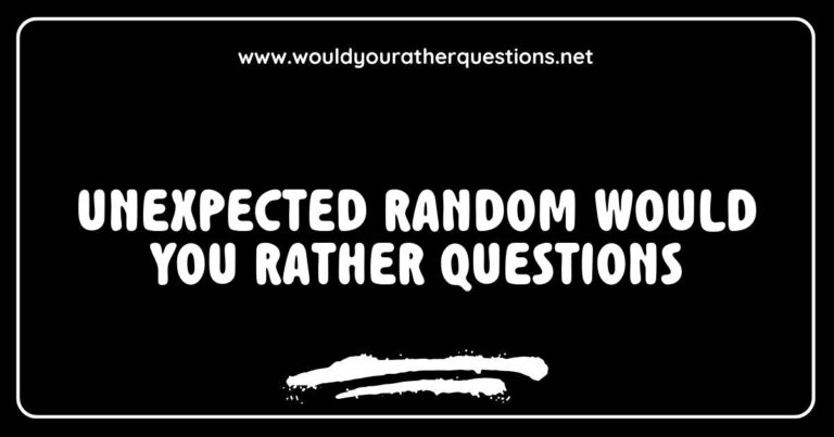 Engaging image depicting a fun game of 'Would You Rather' featuring unexpected random questions like 'Would you rather have the ability to fly or be invisible?' and 'Would you rather always speak your mind or never speak again?' Perfect for sparking conversation and laughter among friends, this visual captures the
