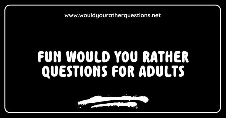 Engaging image featuring a group of adults laughing while playing 'Would You Rather' game with fun and thought-provoking questions like 'Would you rather travel the world for free or have a million dollars?' and 'Would you rather have the ability to fly or be invisible?' This visual captures the essence of